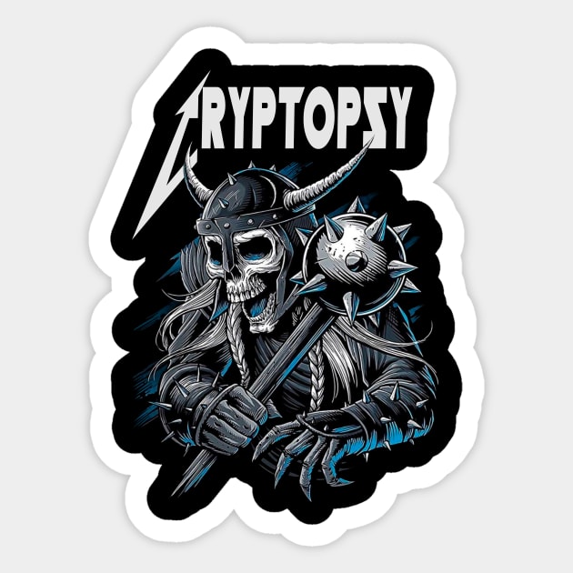 CRYPTOPSY MERCH VTG Sticker by rdsgnnn